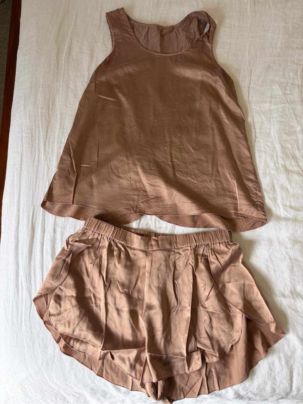 lunya Soft Tank & Pull-On Shorts Set in Taupe